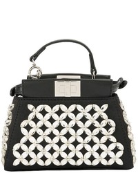 Черная кожаная большая сумка от Fendi