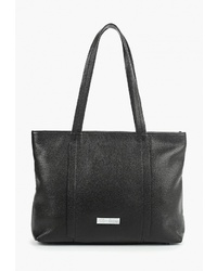 Черная кожаная большая сумка от Franchesco Mariscotti