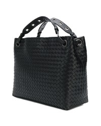 Черная кожаная большая сумка от Bottega Veneta