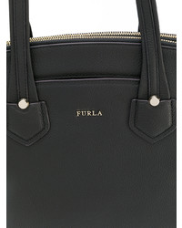 Черная кожаная большая сумка от Furla