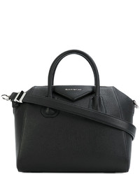 Черная кожаная большая сумка от Givenchy
