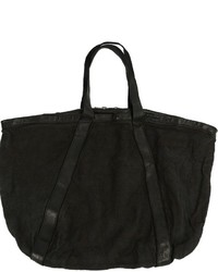 Черная кожаная большая сумка от Guidi