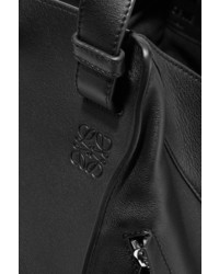 Черная кожаная большая сумка от Loewe