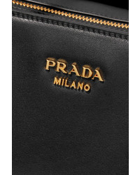 Черная кожаная большая сумка от Prada