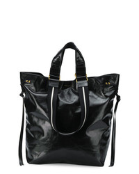 Черная кожаная большая сумка от Isabel Marant