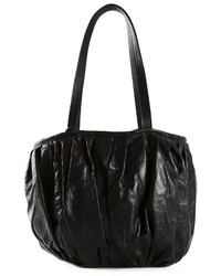 Черная кожаная большая сумка от Ivan Grundahl