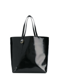 Черная кожаная большая сумка от Jil Sander Navy