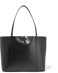 Черная кожаная большая сумка от Kara