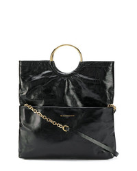 Черная кожаная большая сумка от L'Autre Chose