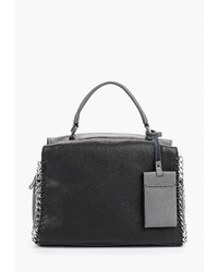 Черная кожаная большая сумка от Labella Vita