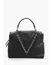 Черная кожаная большая сумка от Labella Vita