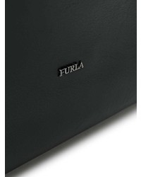 Черная кожаная большая сумка от Furla