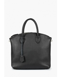 Черная кожаная большая сумка от LAMANIA