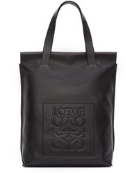 Мужская черная кожаная большая сумка от Loewe