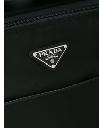 Черная кожаная большая сумка от Prada