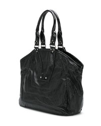 Черная кожаная большая сумка от Versus