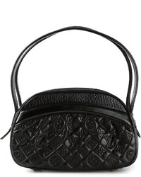 Черная кожаная большая сумка от Louis Vuitton