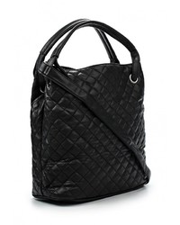 Черная кожаная большая сумка от Marc Johnson