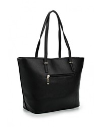 Черная кожаная большая сумка от Marc Johnson