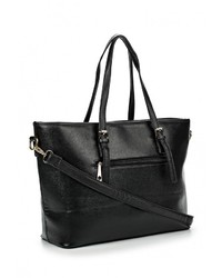 Черная кожаная большая сумка от Marc Johnson