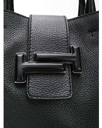 Черная кожаная большая сумка от Tod's