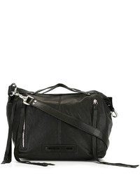 Черная кожаная большая сумка от McQ by Alexander McQueen