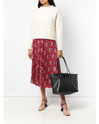 Черная кожаная большая сумка от Lancaster