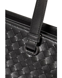 Черная кожаная большая сумка от Bottega Veneta