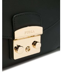 Черная кожаная большая сумка от Furla