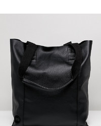 Черная кожаная большая сумка от Mi-pac