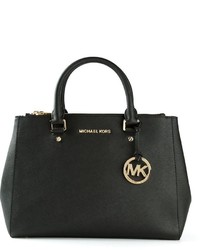 Черная кожаная большая сумка от MICHAEL Michael Kors