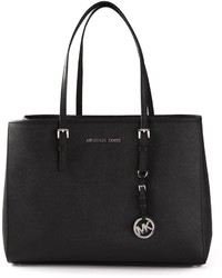 Черная кожаная большая сумка от MICHAEL Michael Kors