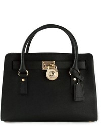 Черная кожаная большая сумка от MICHAEL Michael Kors