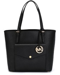 Черная кожаная большая сумка от MICHAEL Michael Kors