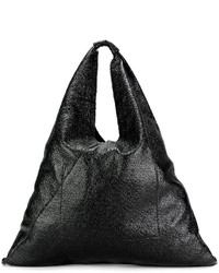 Черная кожаная большая сумка от MM6 MAISON MARGIELA