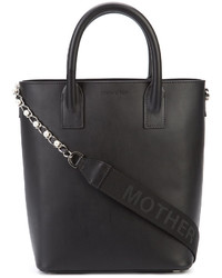 Черная кожаная большая сумка от Mother of Pearl