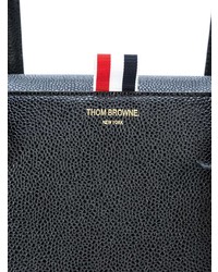 Черная кожаная большая сумка от Thom Browne