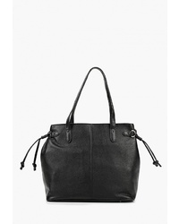 Черная кожаная большая сумка от Olci