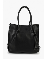 Черная кожаная большая сумка от Ors Oro