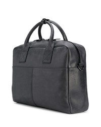 Мужская черная кожаная большая сумка от Diesel