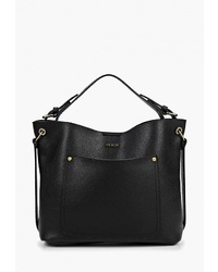 Черная кожаная большая сумка от Pola