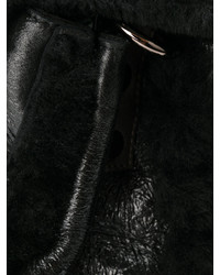 Черная кожаная большая сумка от Zanellato