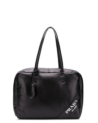Черная кожаная большая сумка от Prada