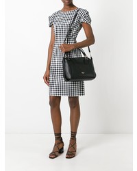 Черная кожаная большая сумка от Coach