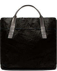 Мужская черная кожаная большая сумка от Rick Owens
