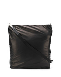 Мужская черная кожаная большая сумка от Rick Owens