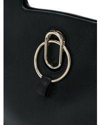 Черная кожаная большая сумка от Stée