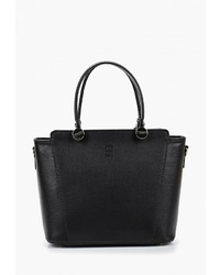 Черная кожаная большая сумка от Roberto Buono