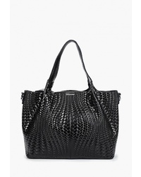 Черная кожаная большая сумка от Roberto Jolini