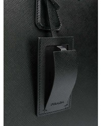 Мужская черная кожаная большая сумка от Prada